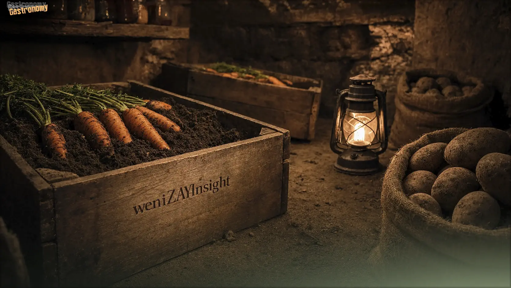 Root cellar storage guide: storing carrots in sand and potatoes in the dark for winter