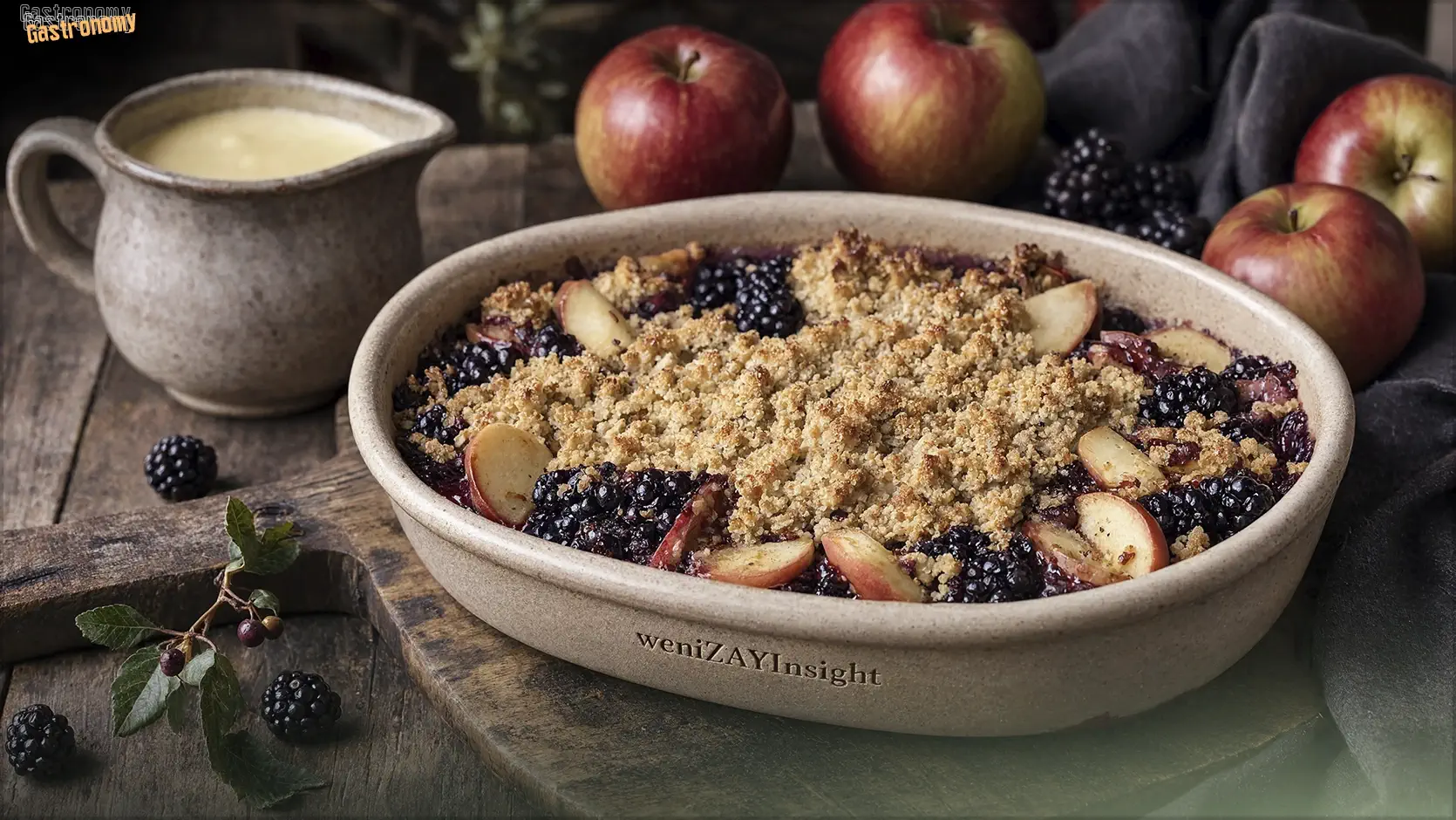 Blackberry apple crumble recipe: hedgerow dessert