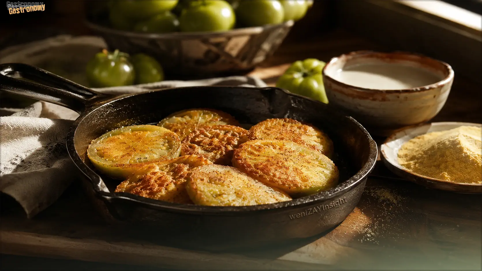Fried green tomatoes: Southern recipe with buttermilk