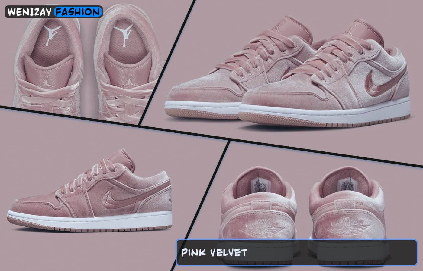 Jordan представили новую модель Air Jordan 1 Low под названием «Pink Velvet»