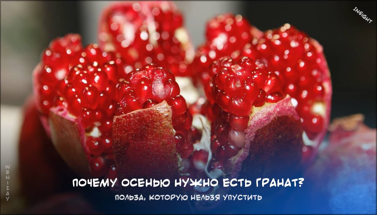 Секрет здоровья осени: гранат на вашем столе на weniZAYInsight Польза граната осенью, Осенний фрукт для иммунитета