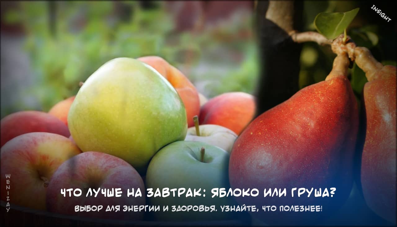 яблоко или груша на завтрак на weniZAYInsight яблоко, груша, завтрак, здоровье
