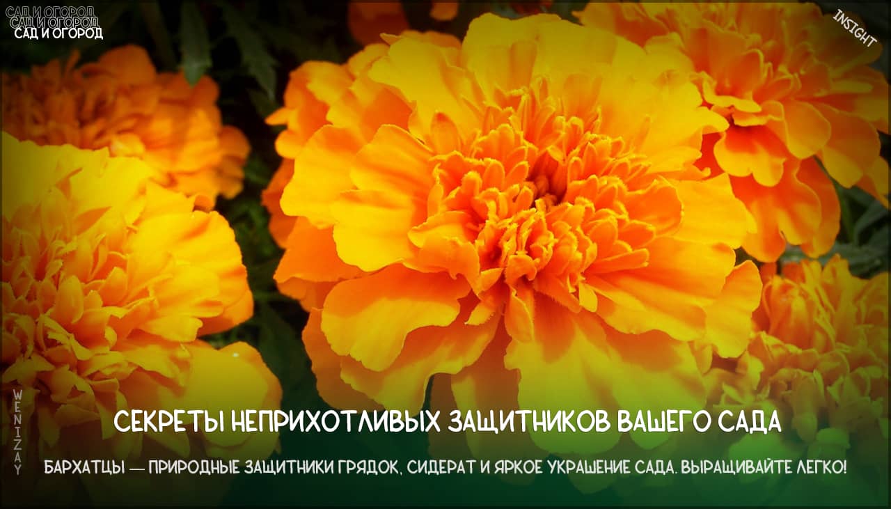 Бархатцы: секреты неприхотливых защитников вашего сада