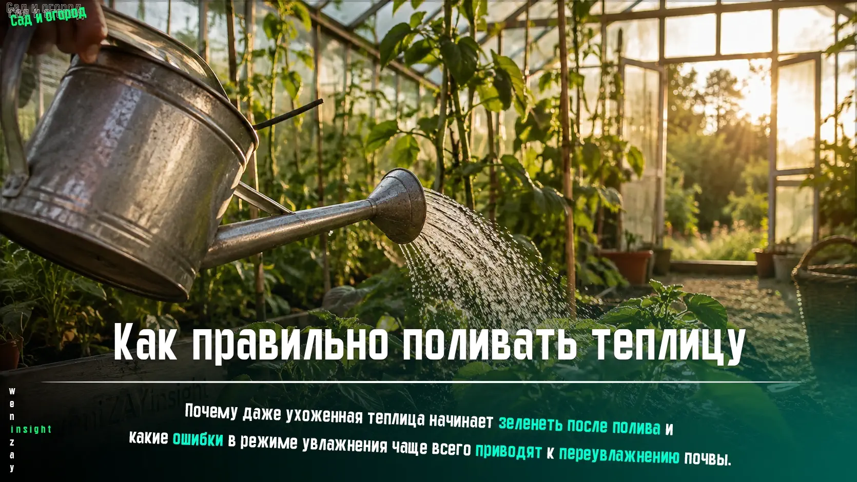 Полив растений под корень в теплице