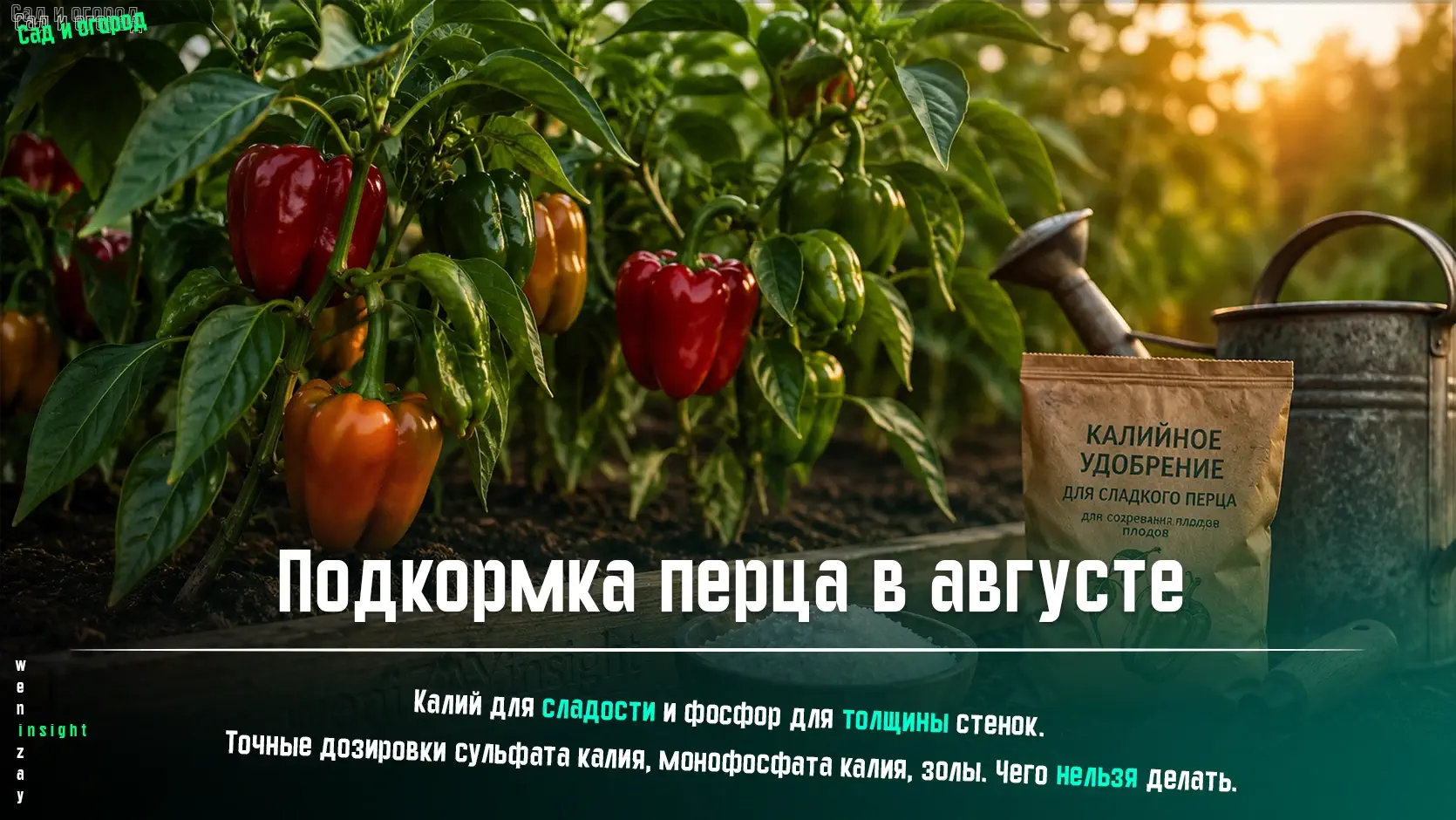 подкормка перца в августе калий Подкормка сладкого перца калийными удобрениями в августе для созревания плодов