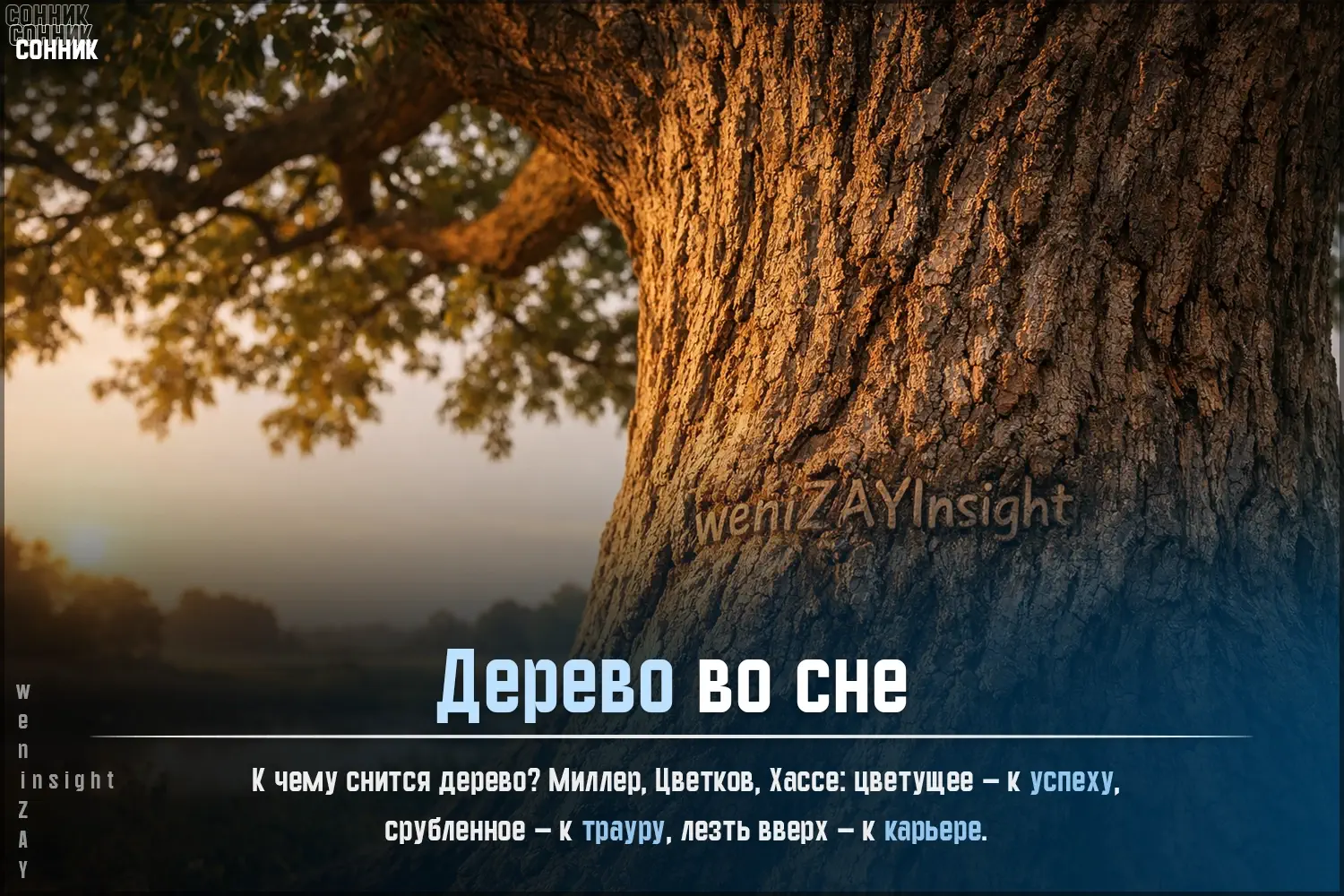 Толкование сна Дерево по соннику