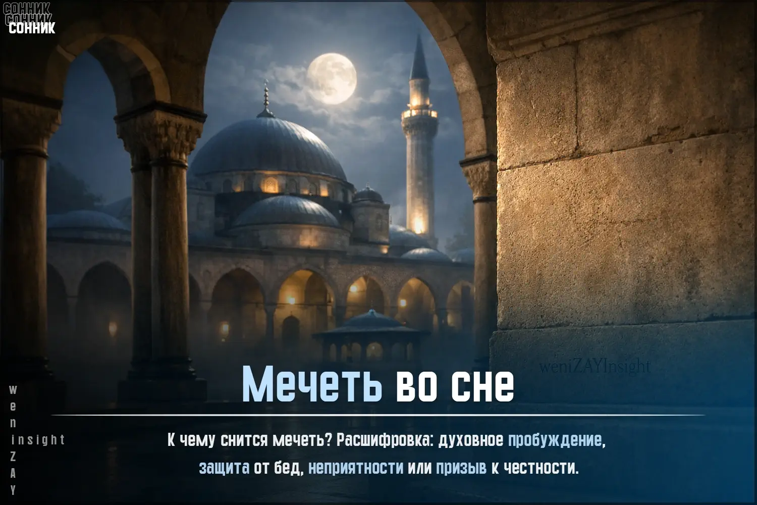 Силуэт мечети на фоне закатного неба, отбрасывающий длинную тень — метафора внутреннего святилища, которое вы либо строите, либо теряете.