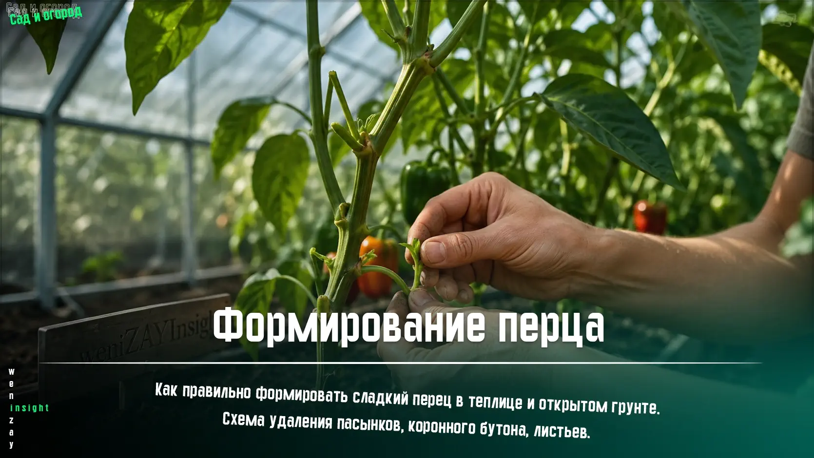 Схема формирования куста сладкого перца с удалением пасынков в теплице
